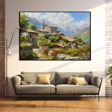Mountain Village Painting